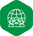icon of Global community of people.